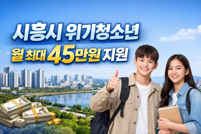 시흥시 위기청소년 월 45만원 지급